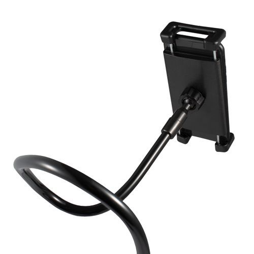 Flexible Gooseneck Arm Clip Phone and Tablet Holder, 51 inches, Black