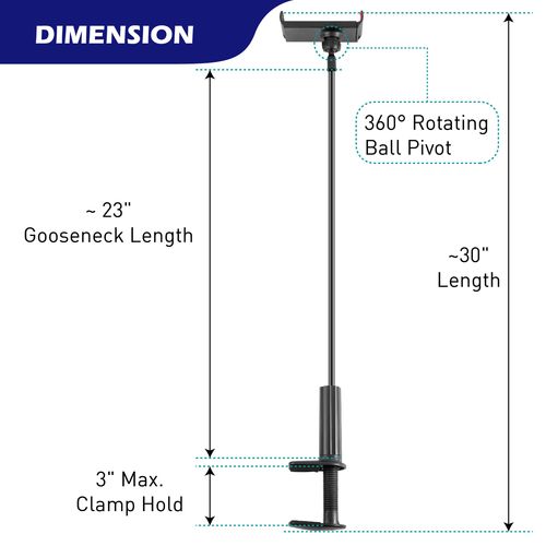 360 adjustable Holder Phone Mount For iPad Universal Tablet Holder flexible long arm Gooseneck Phone Holder