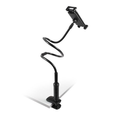 Flexible Gooseneck Arm Clip Phone and Tablet Holder, 51 inches, Black