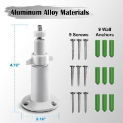 Aluminum Alloy Indoor/Outdoor 360 Swivel Rust Resistant Aluminum Security Camera Wall Mount for Arlo / Arlo Pro 1 2 3 Security Camera