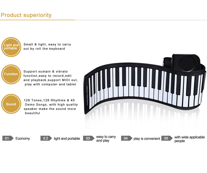 educational kids computer electric 61keys piano with waterproof silicone speaker for christmas gift keys walmart