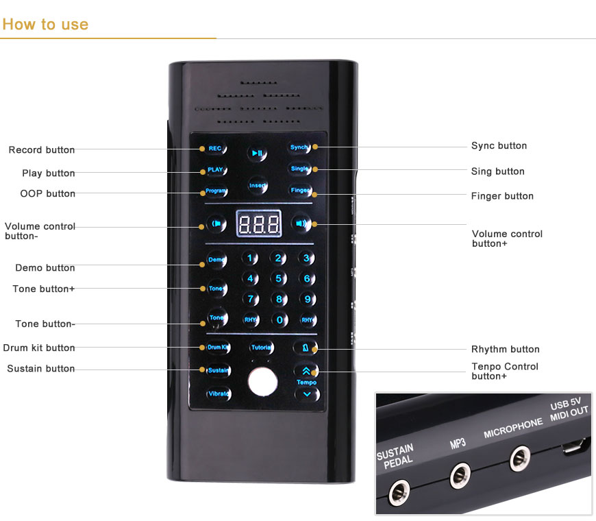 Roll up piano portable 61 key soft elastic electronic music keyboard piano built-in loudspeaker for beginners gift