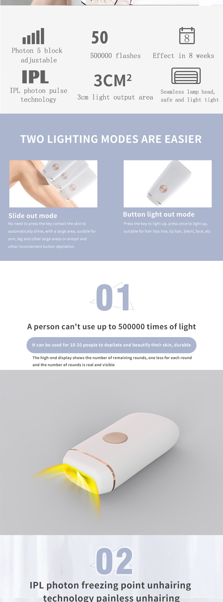T7 IPL hair removal