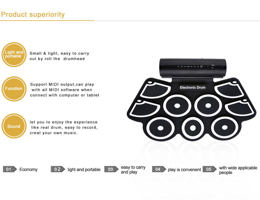 Roll Up Drum Kit MD760