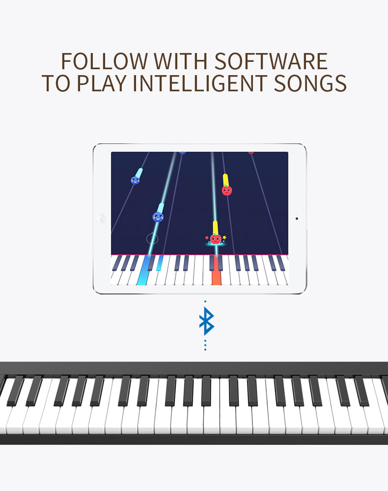 49 Keys electronic piano for newer portable piano with one speaker and battery
