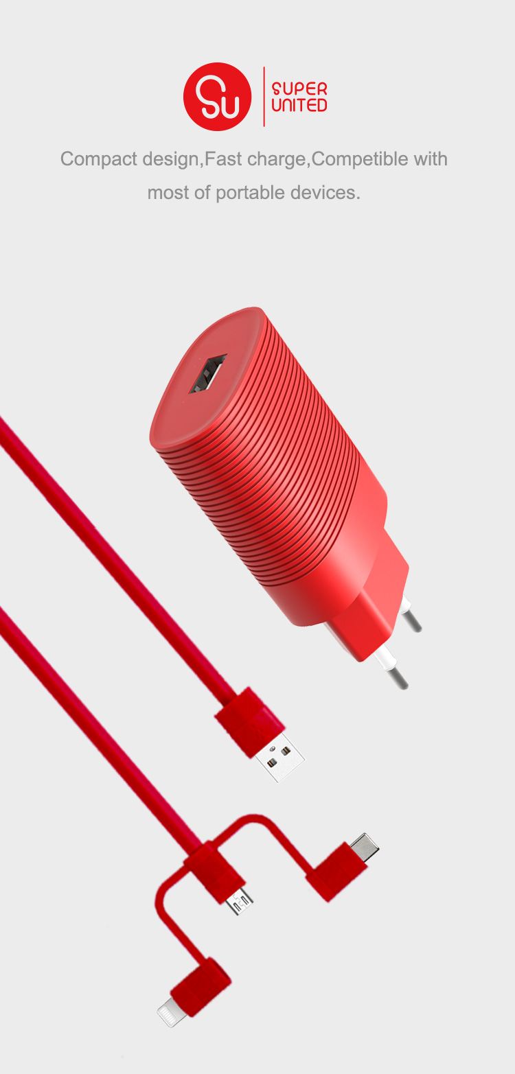 USB Travel Charger 5V2.4A Compatible with Smartphone/PAD/Portable Device