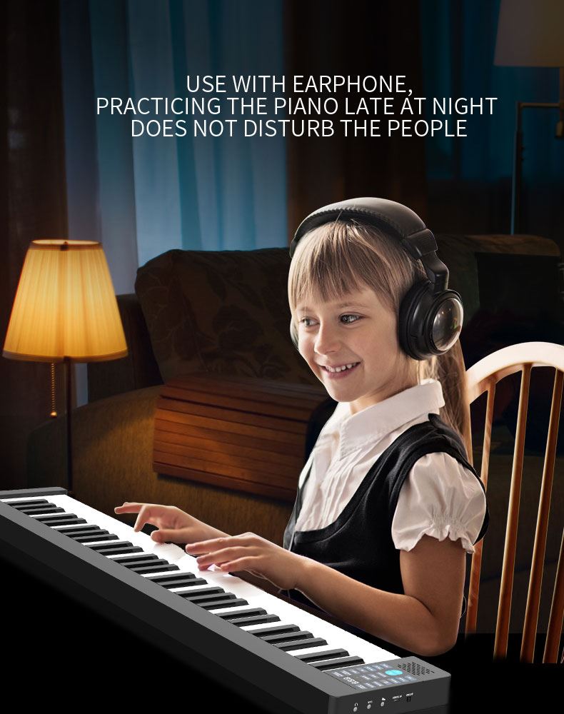 All ages portable smart electric piano 61-key heavy hammer electric organ