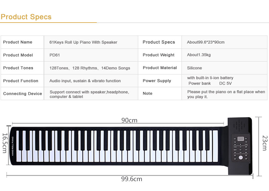 musical gift portable keyboard roll up keyboard with recording function