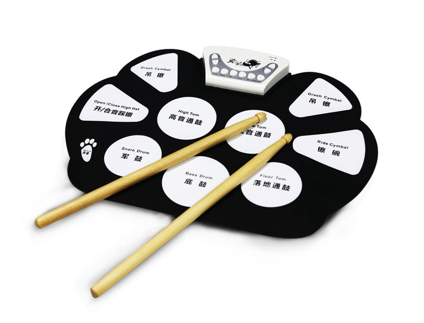 Electronic Drum Set Roll up Drum Pad Silicon Percussion Pad Drum with Drumstick High Quality Percussion Instruments