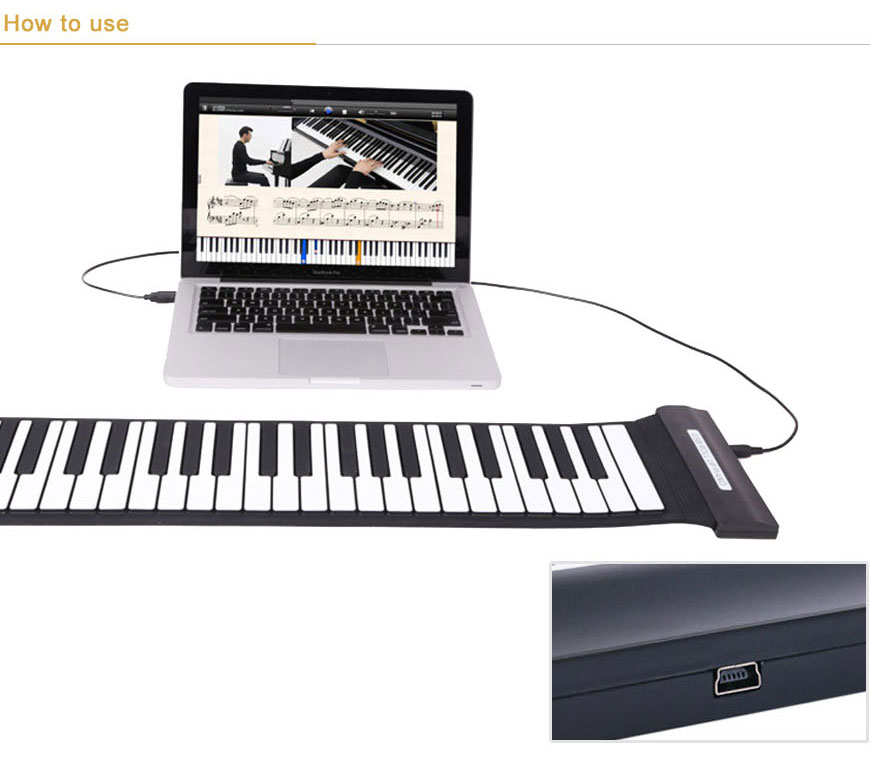 61 key weighted digital piano beginners keyboard Learn How to Play On PC