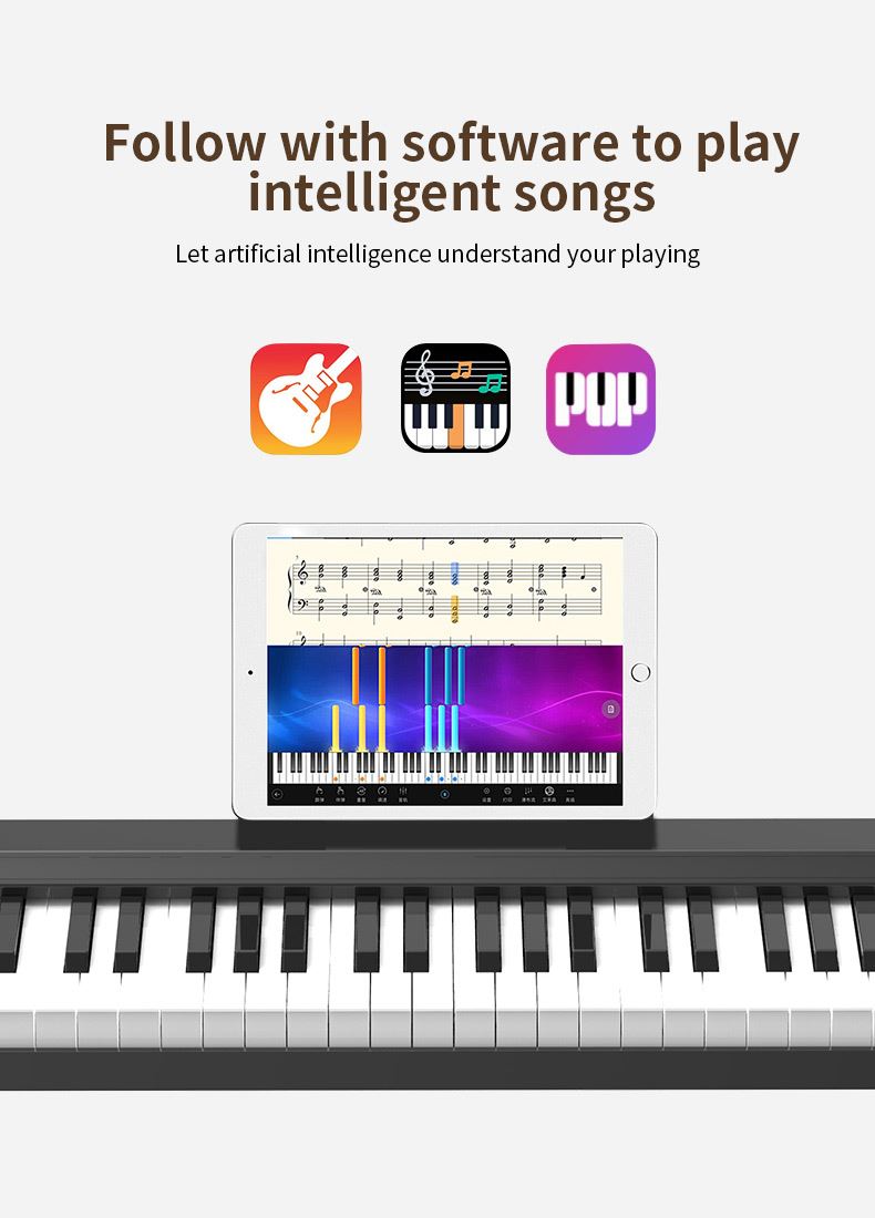 Elegant multifunction 61 keys travel Electronic Piano PH61C