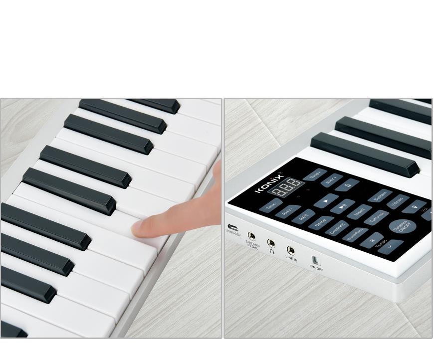 49 Keys electronic piano for newer portable piano with one speaker and battery