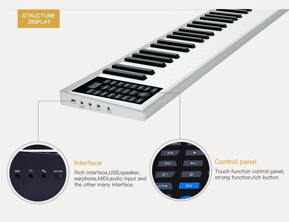 NEW design electrical piano with computer and app function and beautiful appearance PZ61M