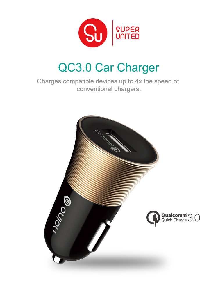 3.4A QC3.0 USB CAR CHARGER with 1 port