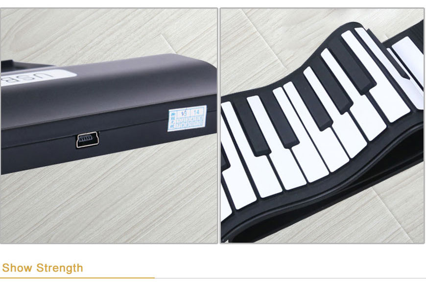 88Key USB Midi Flexible Keyboard Roll Up Piano with MIDI Editing Software