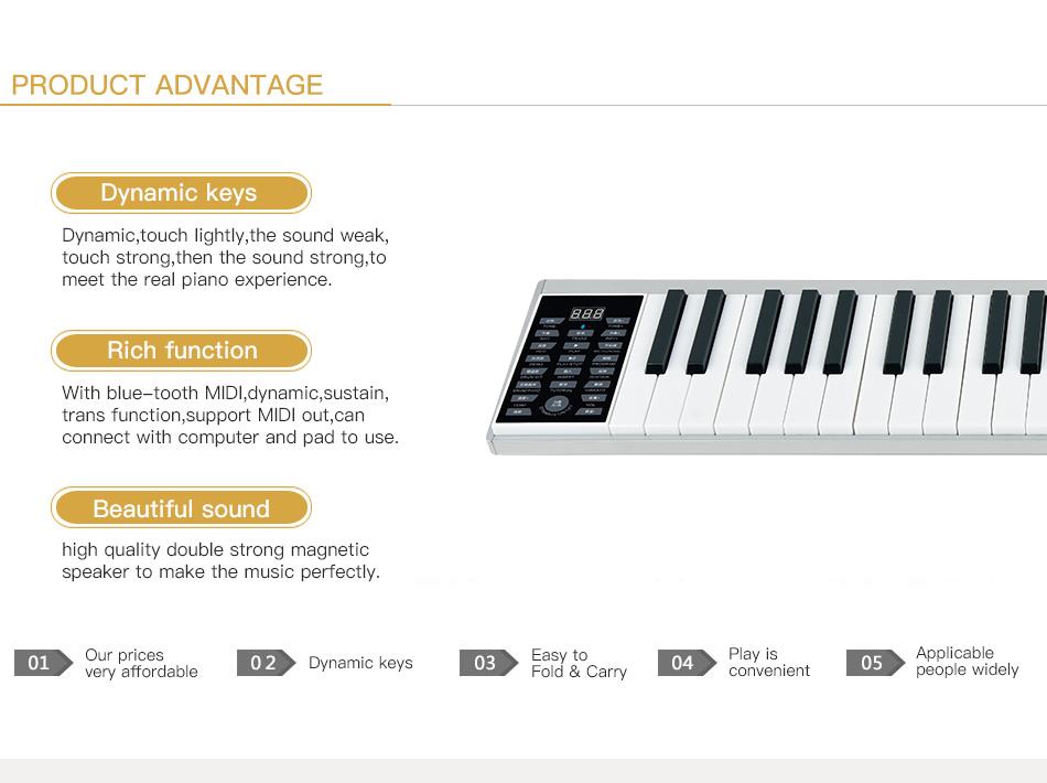 NEW design electrical piano with computer and app function and beautiful appearance PZ61M