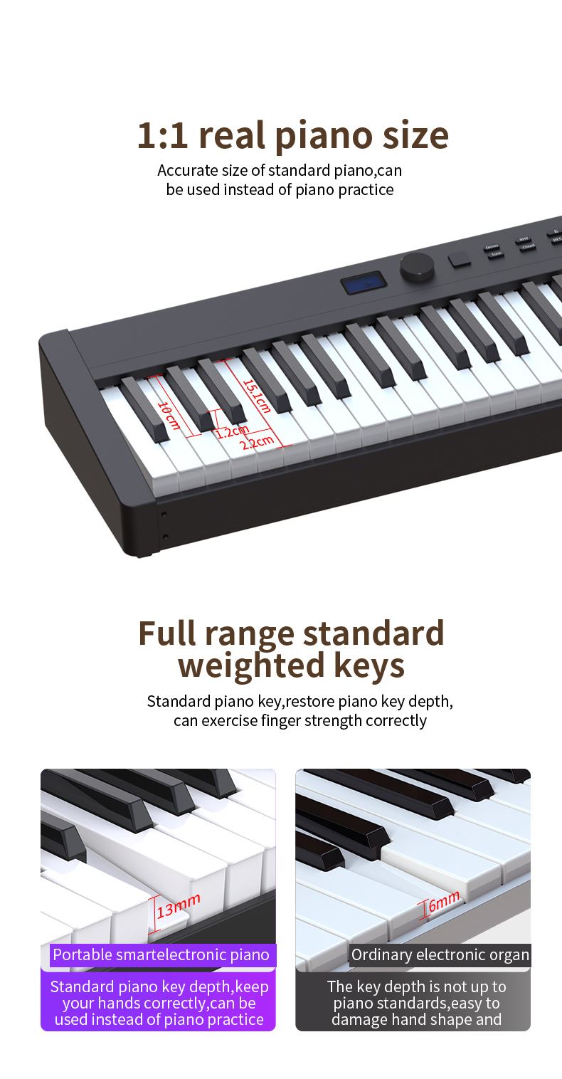Newest Electronic Keyboard Weighted Piano 88 Keys Digital piano Factory Supply hammer action piano