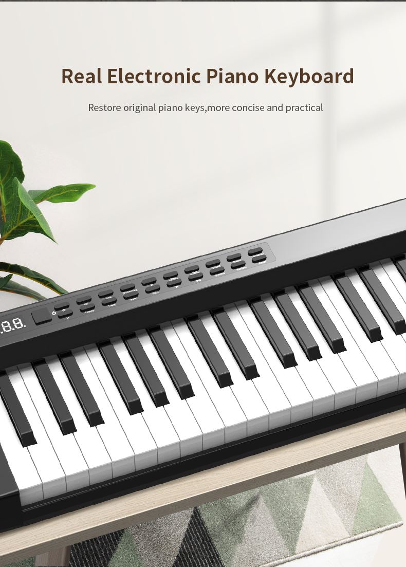 Professional electronic keyboard digital piano with double speakers portable piano for students music education