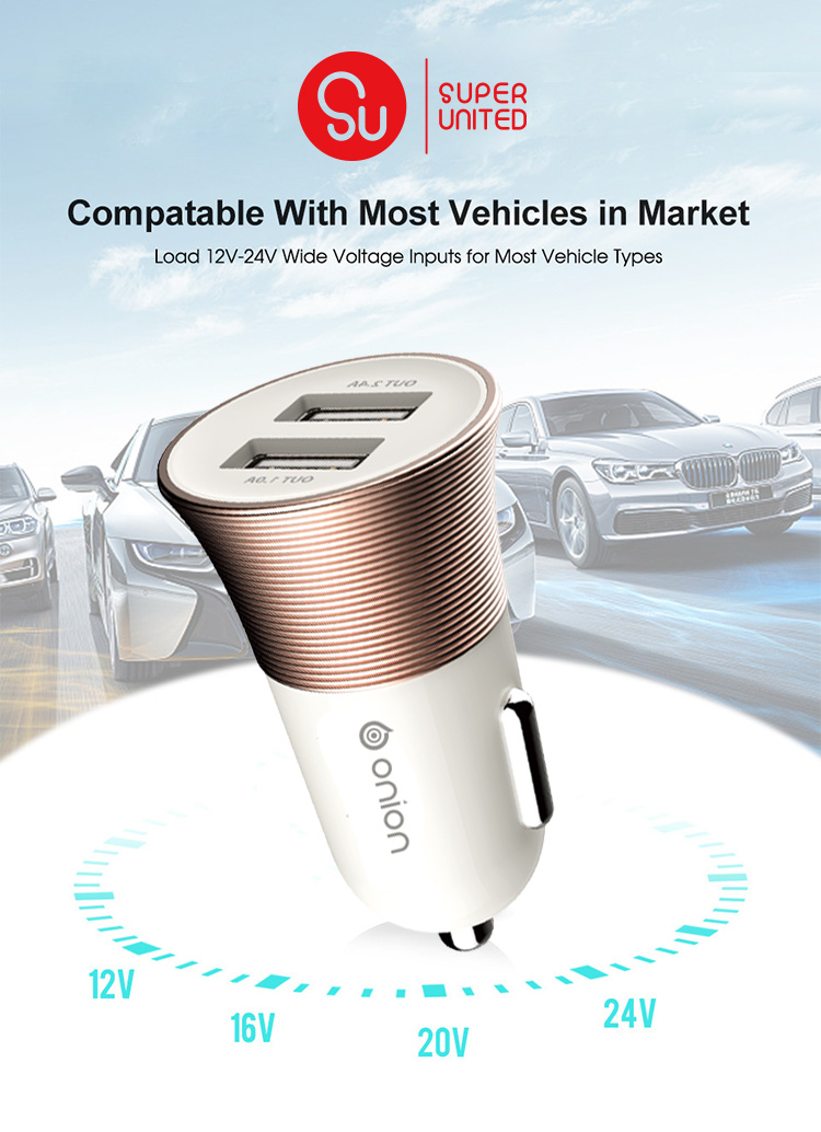 Dual output car charger QC 3.0 quick charger