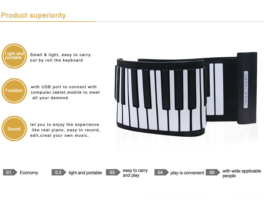 61 key weighted digital piano beginners keyboard Learn How to Play On PC
