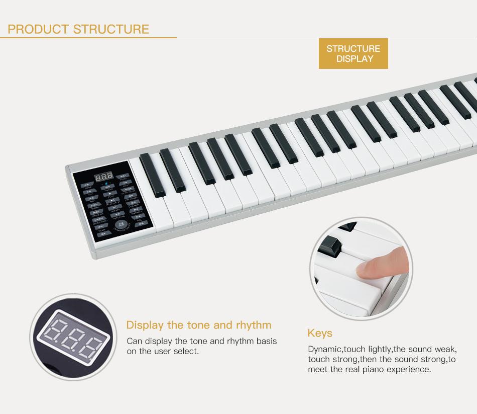 NEW design electrical piano with computer and app function and beautiful appearance PZ61M
