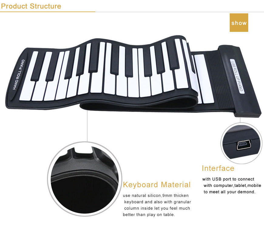 61 key weighted digital piano beginners keyboard Learn How to Play On PC