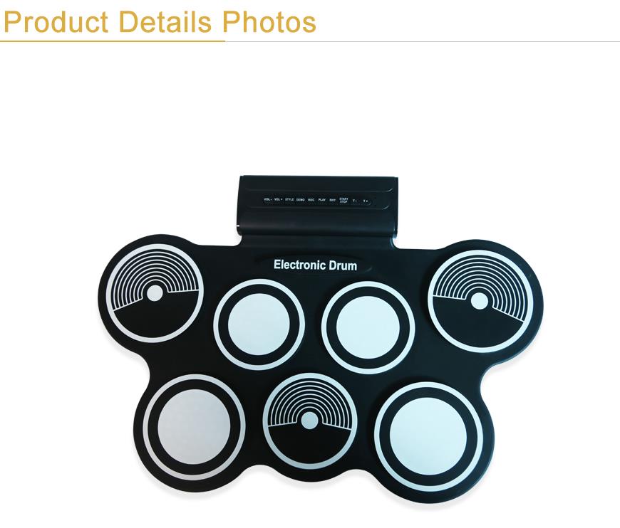 Silicone Drum Set Electronic Drum Set Hang Drum for Kids 762