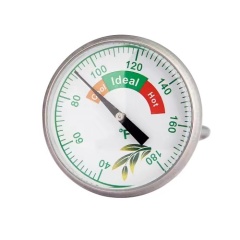 Compost Thermometer Premium Stainless Steel Bimetal Thermometer for Backyard Composting