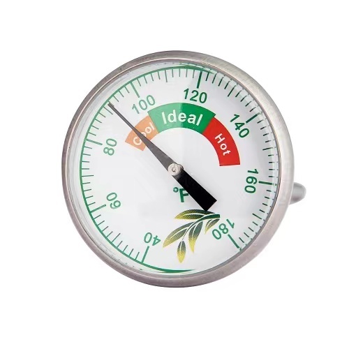 Compost Thermometer Premium Stainless Steel Bimetal Thermometer for Backyard Composting