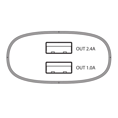 3.4A Dual quick travel charger US