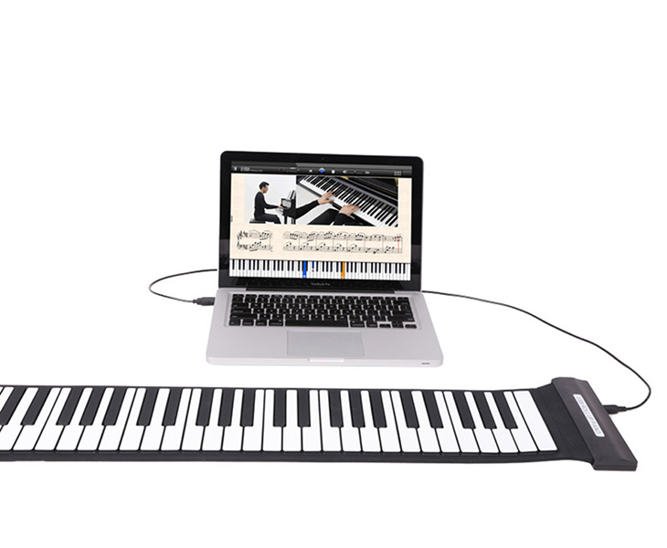 88Key USB Midi Flexible Keyboard Roll Up Piano with MIDI Editing Software