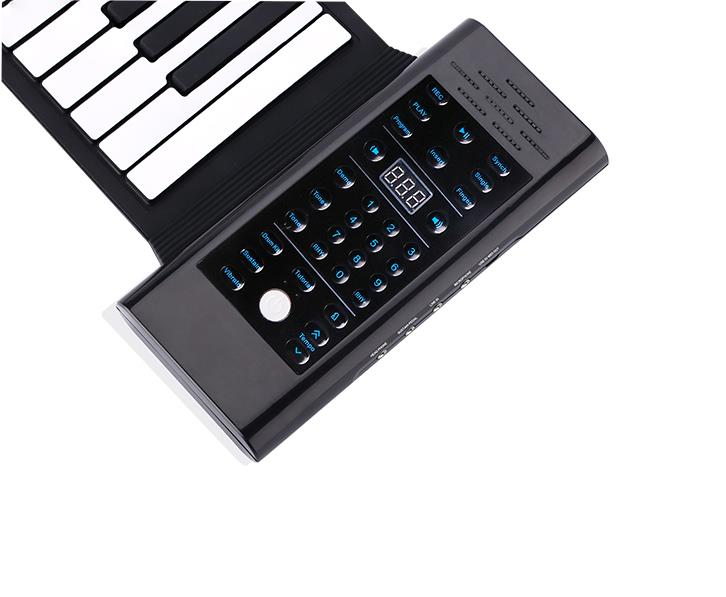 Roll up piano portable 61 key soft elastic electronic music keyboard piano built-in loudspeaker for beginners gift