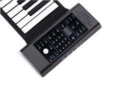 Roll up piano portable 61 key soft elastic electronic music keyboard piano built-in loudspeaker for beginners gift