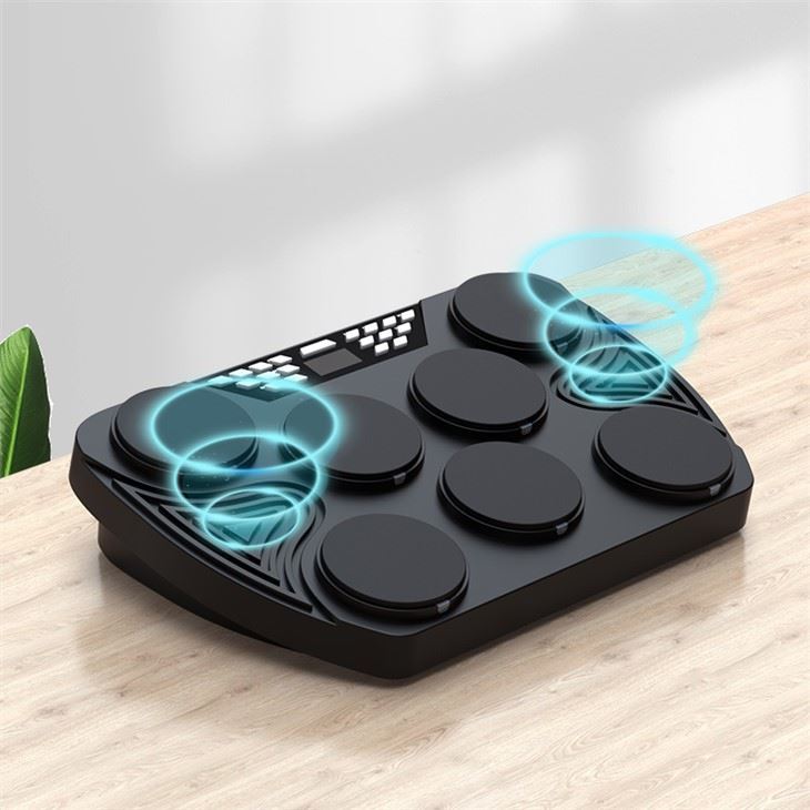 Newest miniature professional drum power by Ac adapter Or battery portable electronic drum set velocity-sensitive drum kit