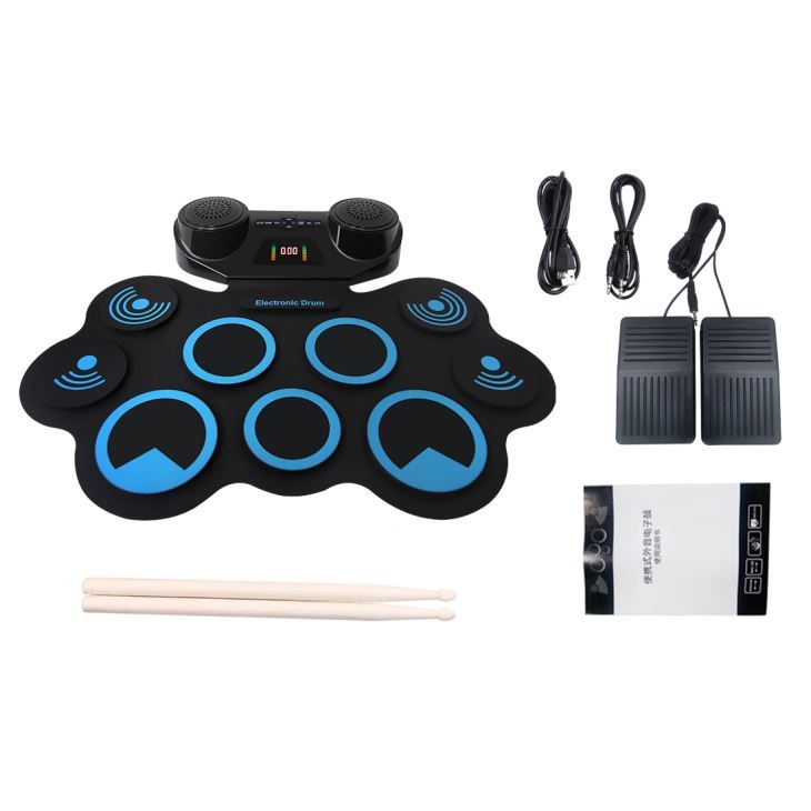 Biggest size roll up drum kit with louder speakers rechargeable battery able to record and play back MD668