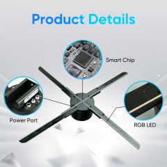 50CM 4 Blades 3D Hologram Pictures Video Technology Projector Advertising Display Technology holographic LED Fan billboard