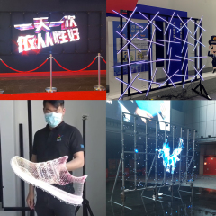 65CM 4 Blades 3D Hologram Pictures Video Technology Projector Advertising Display Technology holographic LED Fan billboard