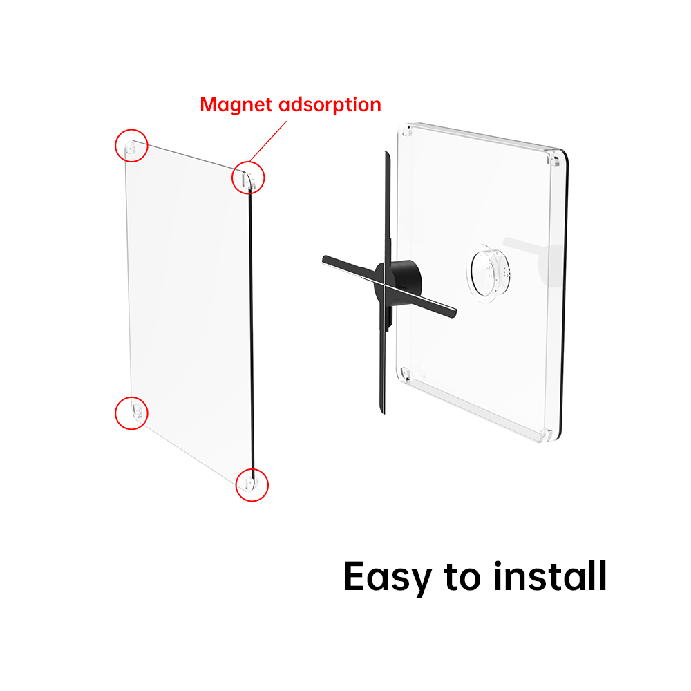 3D Hologram Fan Accessory Magnetic suction protective cover 65CM