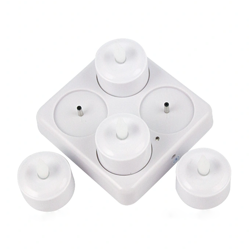 Good quality led tealight candle rechargeable led church candle 4pcs_set