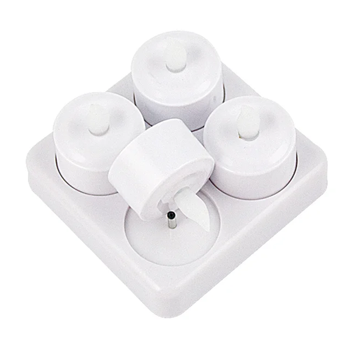 manufacturer most popular decoration house party rechargeable led candle yellow lights without remote set of 4
