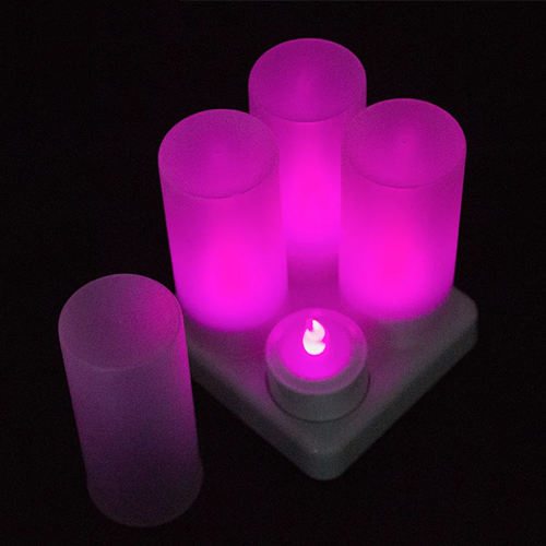 Wholesale purple Candle Rechargeable Led Candle Electronic Candle