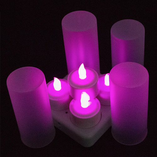 Wholesale purple Candle Rechargeable Led Candle Electronic Candle