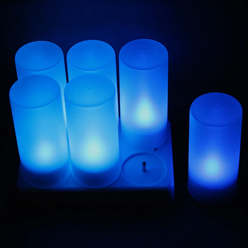 Wholesale Smokeless RGB Rechargeable Candle LED Light