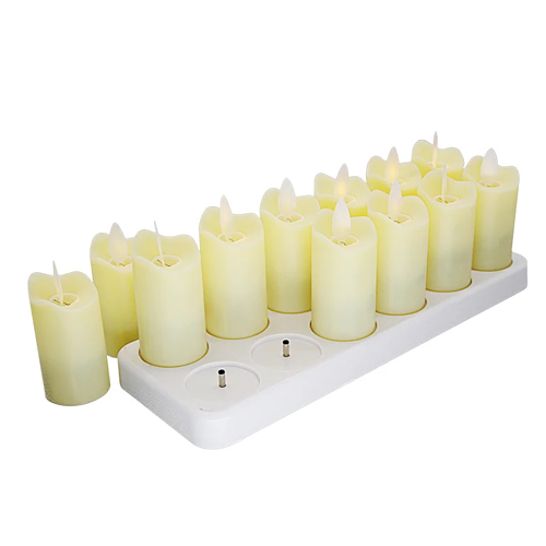 2020 newest led flameless rechargeable weaving Tea candles wedding decoration