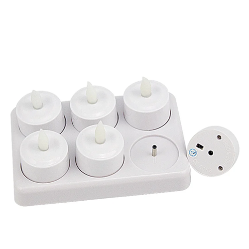 2020 Newest flameless led candle light set of 6 Charging Base