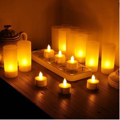 Amber Flameless Rechargeable LED tea candle light