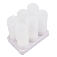 With remote LED rechargeable tealight candle