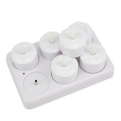 New style Remote rechargeable led cold white tealight candles