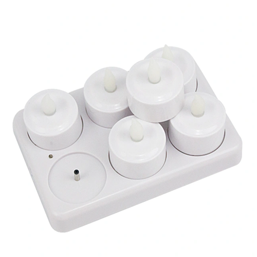 New style Remote rechargeable led cold white tealight candles