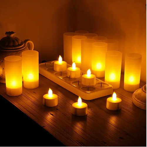 factory led flameless candle wedding home decoration candles rechargeable